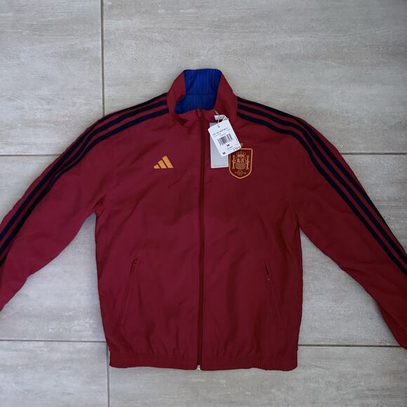 New Adidas Spain National Team Reversible Jacket Red Size Medium HE8904 - Picture 1 of 8